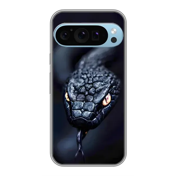 Чохол з принтом «Чорна змія» для Google Pixel 9 Pro Чохол з принтом «Чорна змія» для Google Pixel 9 Pro