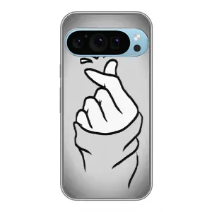 Чехол с принтом для Google Pixel 9 Pro (AlphaPrint - Знак сердечка) (Значок Love)