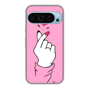 Чехол с принтом для Google Pixel 9 Pro (AlphaPrint - Знак сердечка)