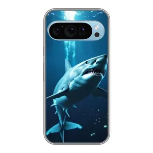 Чехол с картинкой «Хищники» для Google Pixel 9 (Акула под водой)