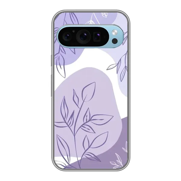 Чехол с принтом «Фиолетовые листья абстракция» для Google Pixel 9