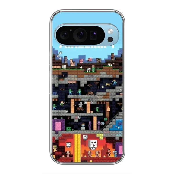 Чохол з принтом «фон Minecraft» для Google Pixel 9