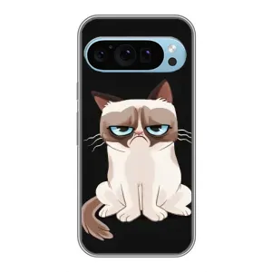 Чехол с принтом для Google Pixel 9 (AlphaPrint) Модные коты (Грустный кот)