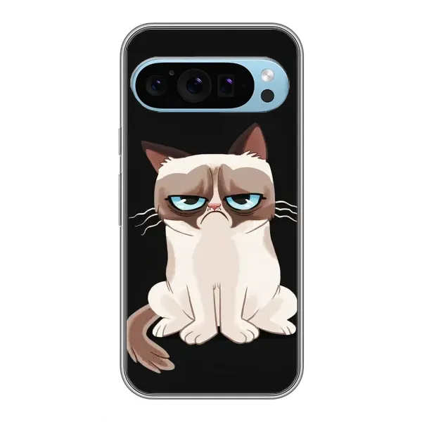 Чохол з принтом «Сумний кіт» для Google Pixel 9