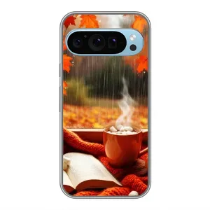 Чехол с принтом «Кофе и дождь» для Google Pixel 9