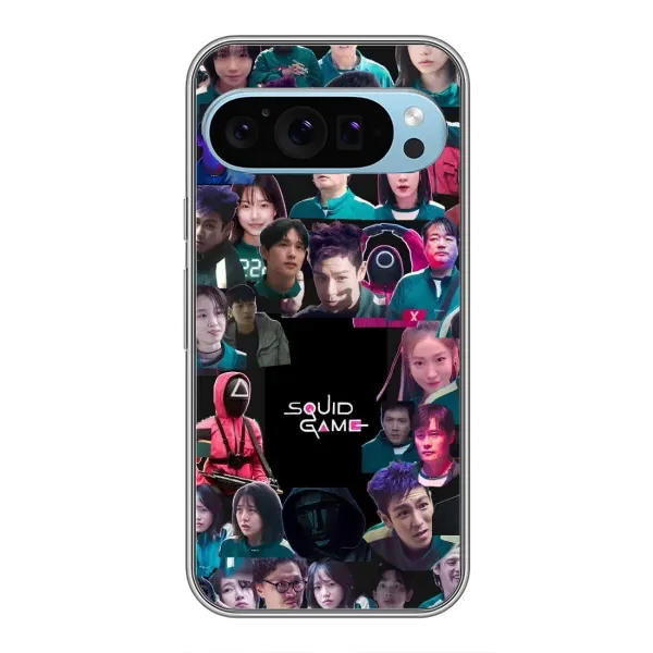 Чохол з принтом «Колаж Гра кальмара» для Google Pixel 9 Чохол з принтом «Колаж Гра кальмара» для Google Pixel 9