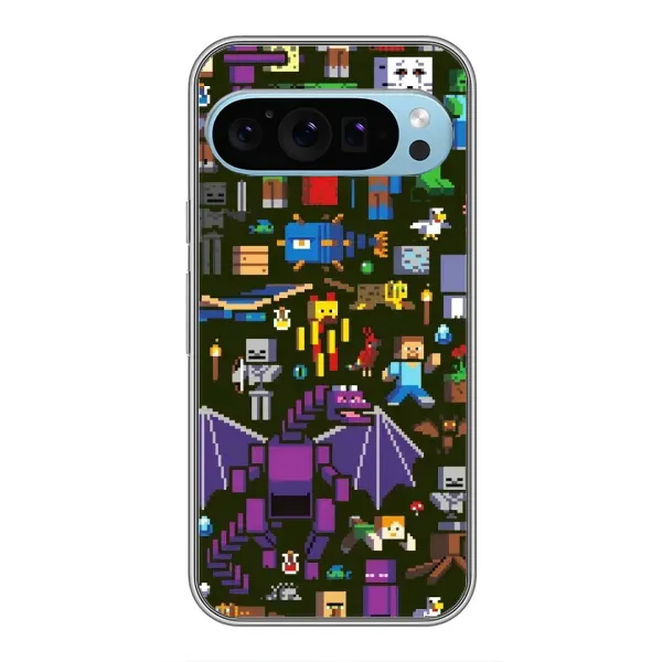 Чохол з принтом «Колаж Майнкрафт» для Google Pixel 9