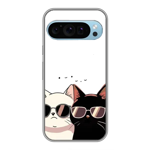 Чехол с принтом «Коты в очках» для Google Pixel 9