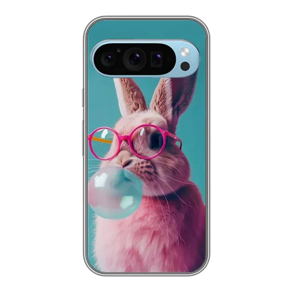 Чехол с принтом «Кролик в очках» для Google Pixel 9