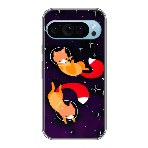 Чехол с принтом «Лисички космонавты» для Google Pixel 9 Чехол с принтом «Лисички космонавты» для Google Pixel 9