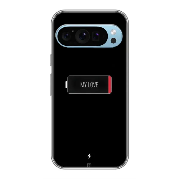 Чохол з принтом «Love battery» для Google Pixel 9