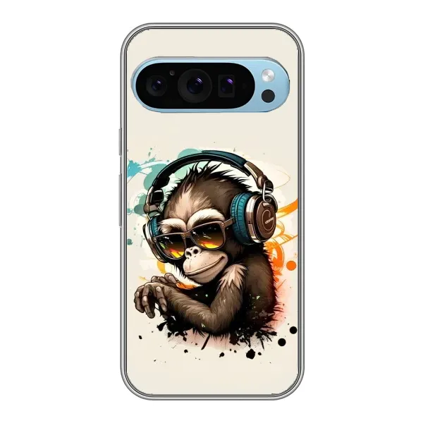 Чехол с принтом «Макака в наушниках» для Google Pixel 9 Чехол с принтом «Макака в наушниках» для Google Pixel 9