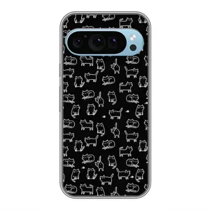 Чехол с принтом для Google Pixel 9 (AlphaPrint) Модные коты (Меленькие котики)