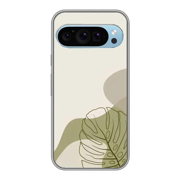 Чехол с принтом «Зеленая монстера дизайн» для Google Pixel 9