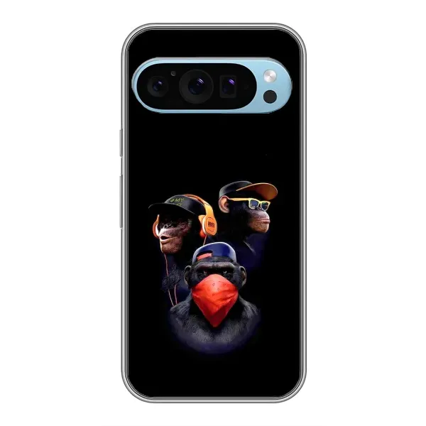 Чехол с принтом «Три обезьяны» для Google Pixel 9 Чехол с принтом «Три обезьяны» для Google Pixel 9