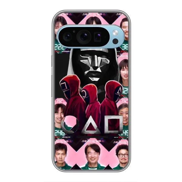 Чохол з принтом «Учасники Гра кальмара» для Google Pixel 9 Чохол з принтом «Учасники Гра кальмара» для Google Pixel 9