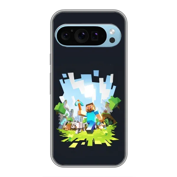 Чохол з принтом «персонажі Minecraft» для Google Pixel 9