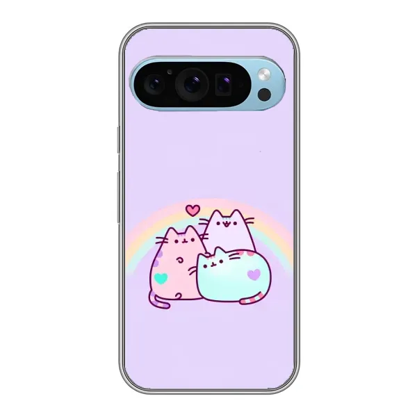 Чехол с принтом «Радужные котики» для Google Pixel 9
