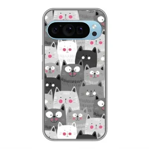 Чехлы с Котиками для Google Pixel 9 (VPrint) (Рисованные котики)
