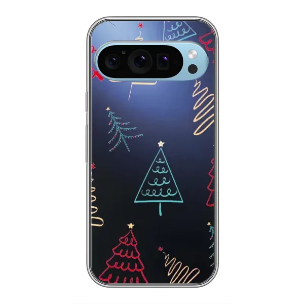 Чехол с принтом «Рождественские елки» для Google Pixel 9 Чехол с принтом «Рождественские елки» для Google Pixel 9