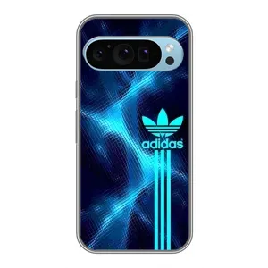 Чехлы Адидас для Google Pixel 9 (AlphaPrint) (Синий Адидас)