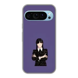 Чохли Венсдей на Google Pixel 9 Уенсдей (AlphaPrint) (Венздей у чорному)