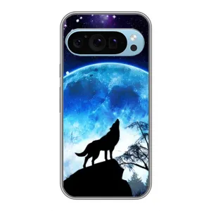 Защитные чехлы для Гугл Пиксель 9 (AlphaPrint) (ХИТ продаж) ВОЛК (Волк на луну)