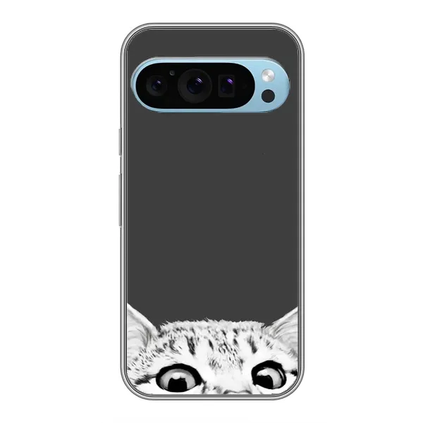 Чехол с принтом «Выглядывает кот» для Google Pixel 9