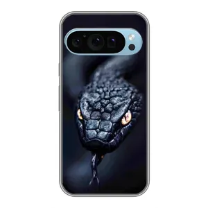 Чехол с картинкой «Хищники» для Google Pixel 9 (Черная змея)