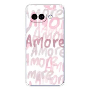 Чехол с розовым рисунком для Google Pixel 9A (Аморе любовь)
