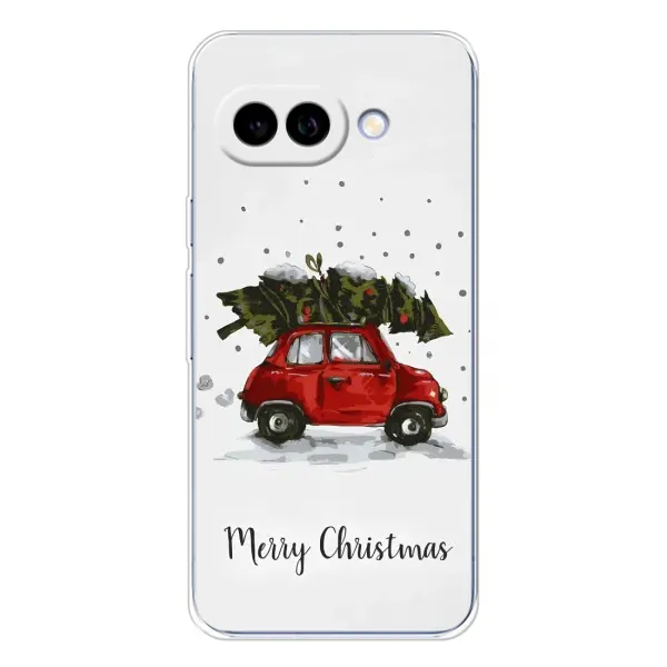 Чохол з принтом «Авто з ялинкою» для Google Pixel 9A