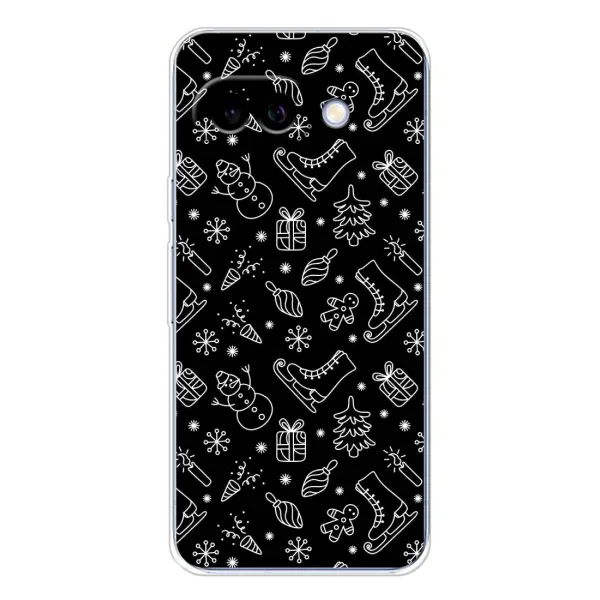 Чохол з принтом «Новорічний фон» для Google Pixel 9A