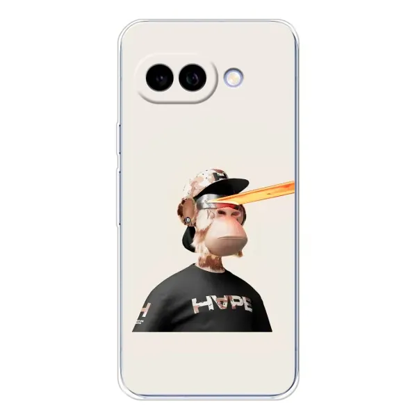 Чехол с принтом «обезьяна NFT в очках» для Google Pixel 9A