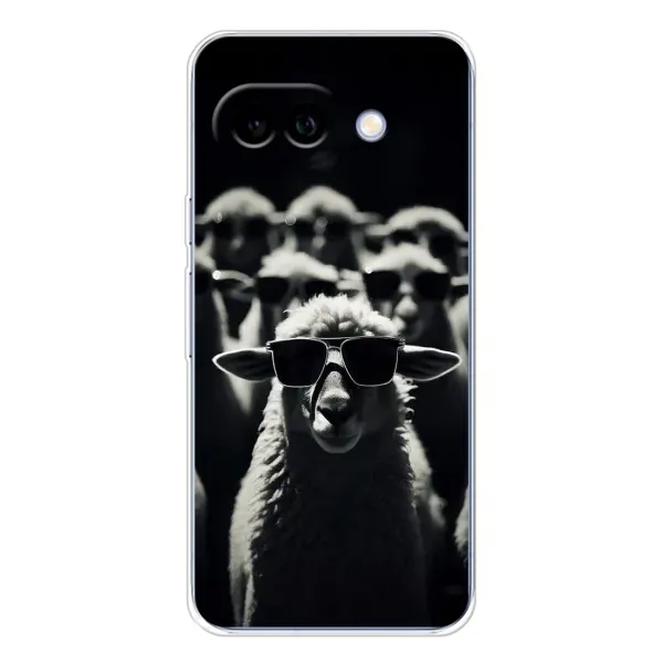 Чохол з принтом «Овечка в окулярах» для Google Pixel 9A