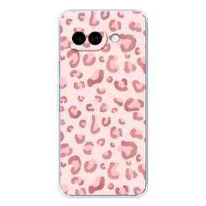 Чехол с розовым рисунком для Google Pixel 9A (Розовый леопард)