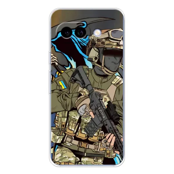 Чохол з принтом «Воїн ЗСУ» для Google Pixel 9A