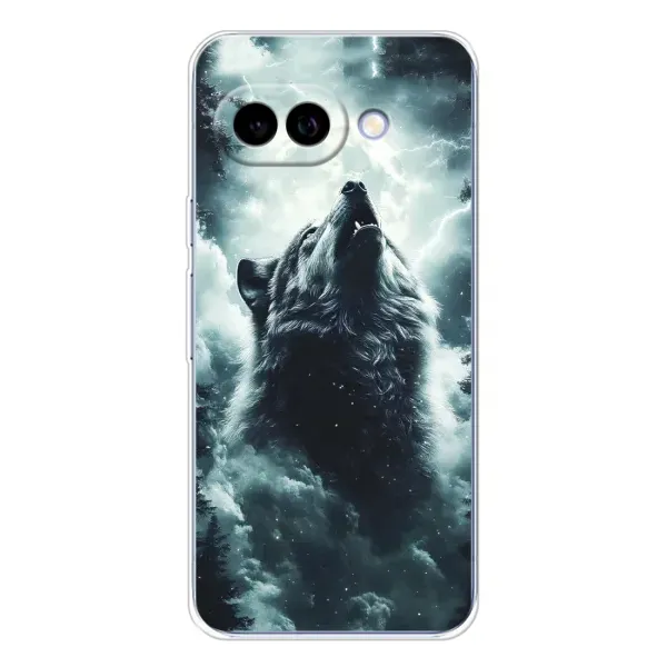 Чохол з принтом «Вовк у хмарах» для Google Pixel 9A