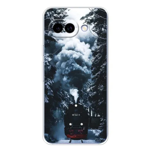 Чохол з принтом «Зимовий потяг» для Google Pixel 9A