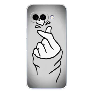 Чохол з принтом для Google Pixel 9A (AlphaPrint - Знак сердечка) (Значок Love)