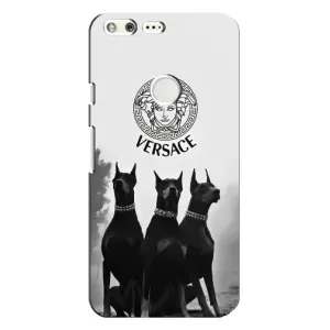 Чехлы VERSACE для Гугл Пиксель Хл (PREMIUMPrint) (Доберман Версаче)