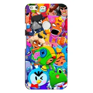 Чехлы Brawl Stars для Google Pixel XL (AlphaPrint) (Герои Бравл Старс)