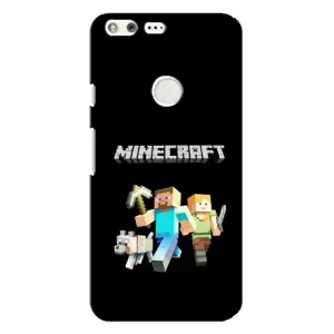 Чехол Майнкрафт на Google Pixel XL (AlphaPrint) Minecraft (герои Minecraft)