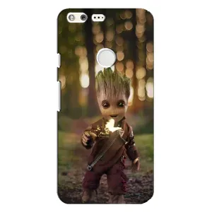 Чехол МАРВЕЛ для Гугл Пиксель Хл (AlphaPrint) (I am Groot)