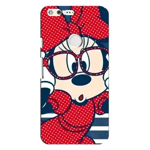 Эксклюзивный чехол для Google Pixel XL (AlphaPrint - Мультяшные) (Маус в очках)