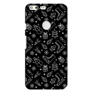 Новогодние, Праздничные Чехлы для Google Pixel XL - 2024 год (Новогодний фон)