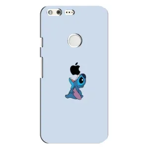 Чехол с принтом Стич на Google Pixel XL (Stitch apple)