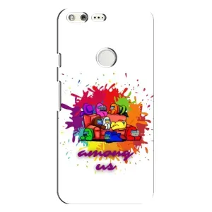 Чехол Амонг Ас для Google Pixel XL (AlphaPrint) (Яркий АмонгАс)