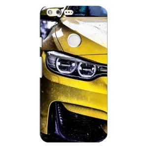 Чехлы с Машинами на Гугл Пиксель Хл (VPrint) (Желтая машина)