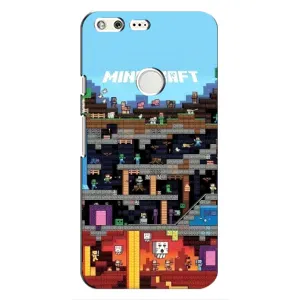 Чохол Майнкрафт на Google Pixel (AlphaPrint) Minecraft (фон Minecraft)