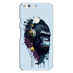 Чохол з Мавпами Google Pixel - (AlphaPrint) (Горила в навушниках)
